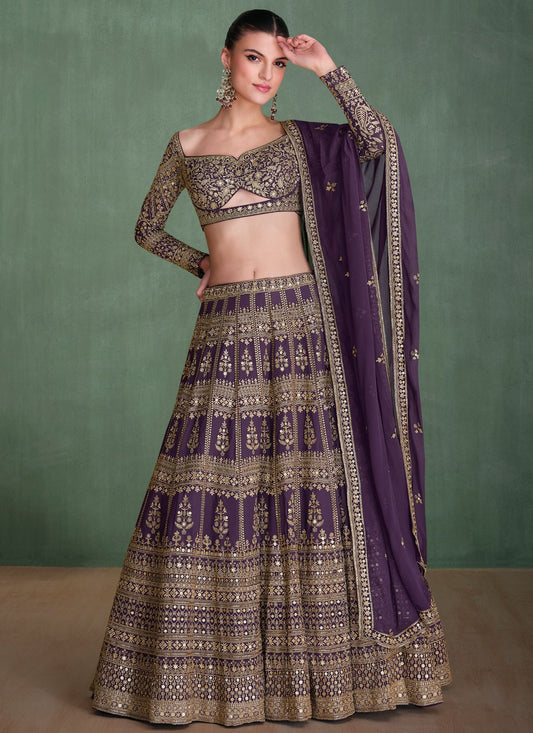 Embroidered Georgette Readymade Lehenga Choli - L2596