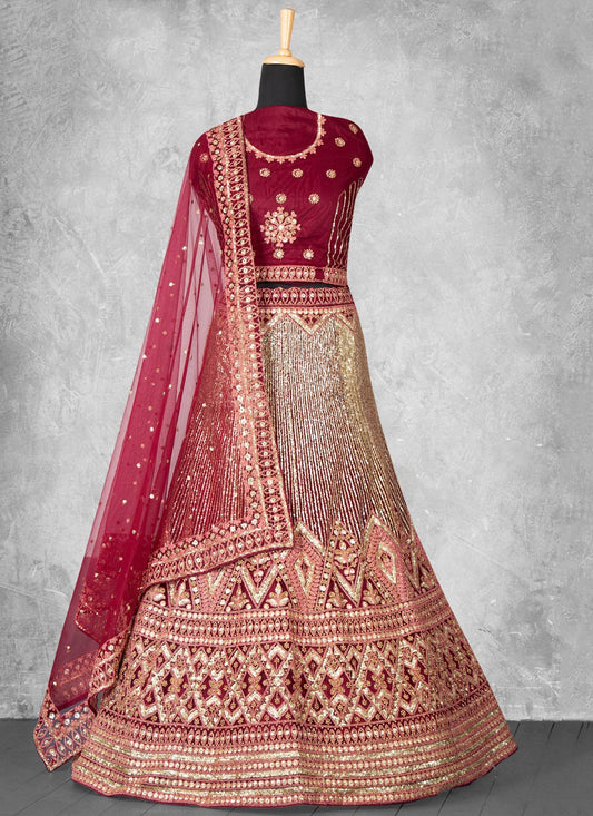 Velvet Engagement, Mehandi & Sangeet, Reception A - Line Lehenga L3592