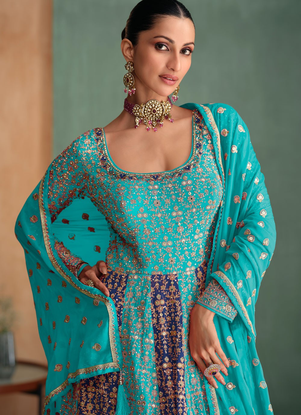 Dimond Pure Georgette Gown - G1892