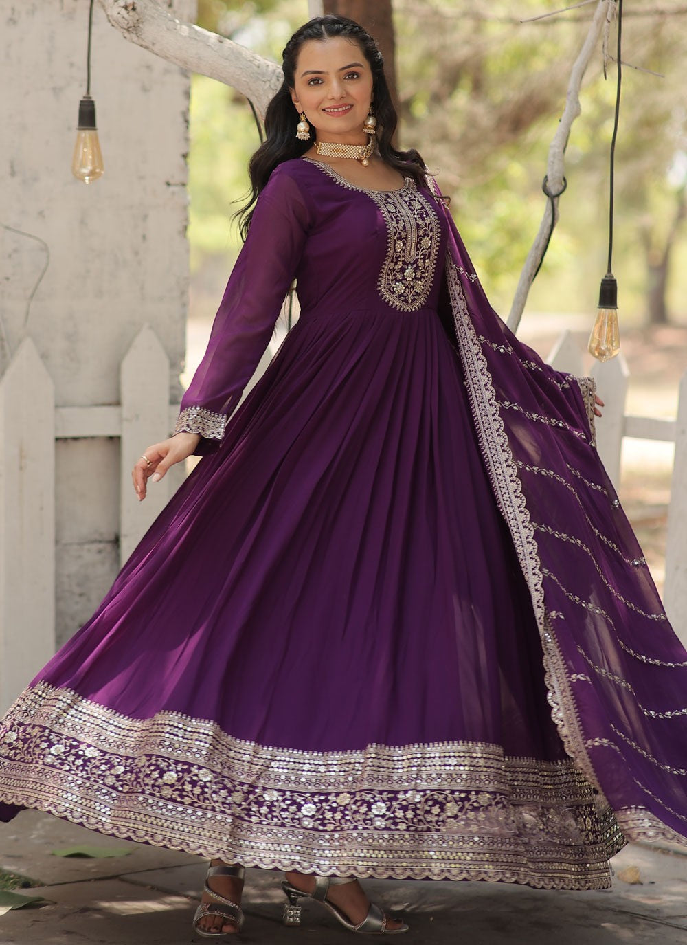 Faux Georgette Gown - G1469