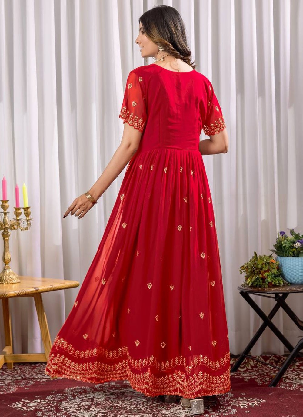 Faux Georgette Casual, Festival Gown G19869