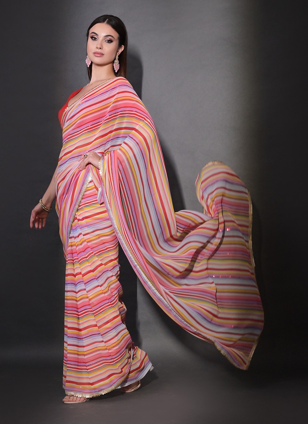 Classic Sequins Georgette Saree - S7194