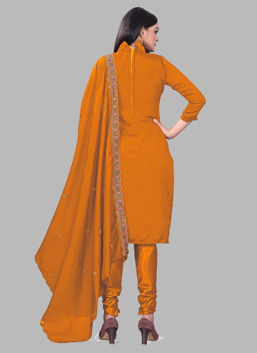 Silk Churidar Suit - T1285