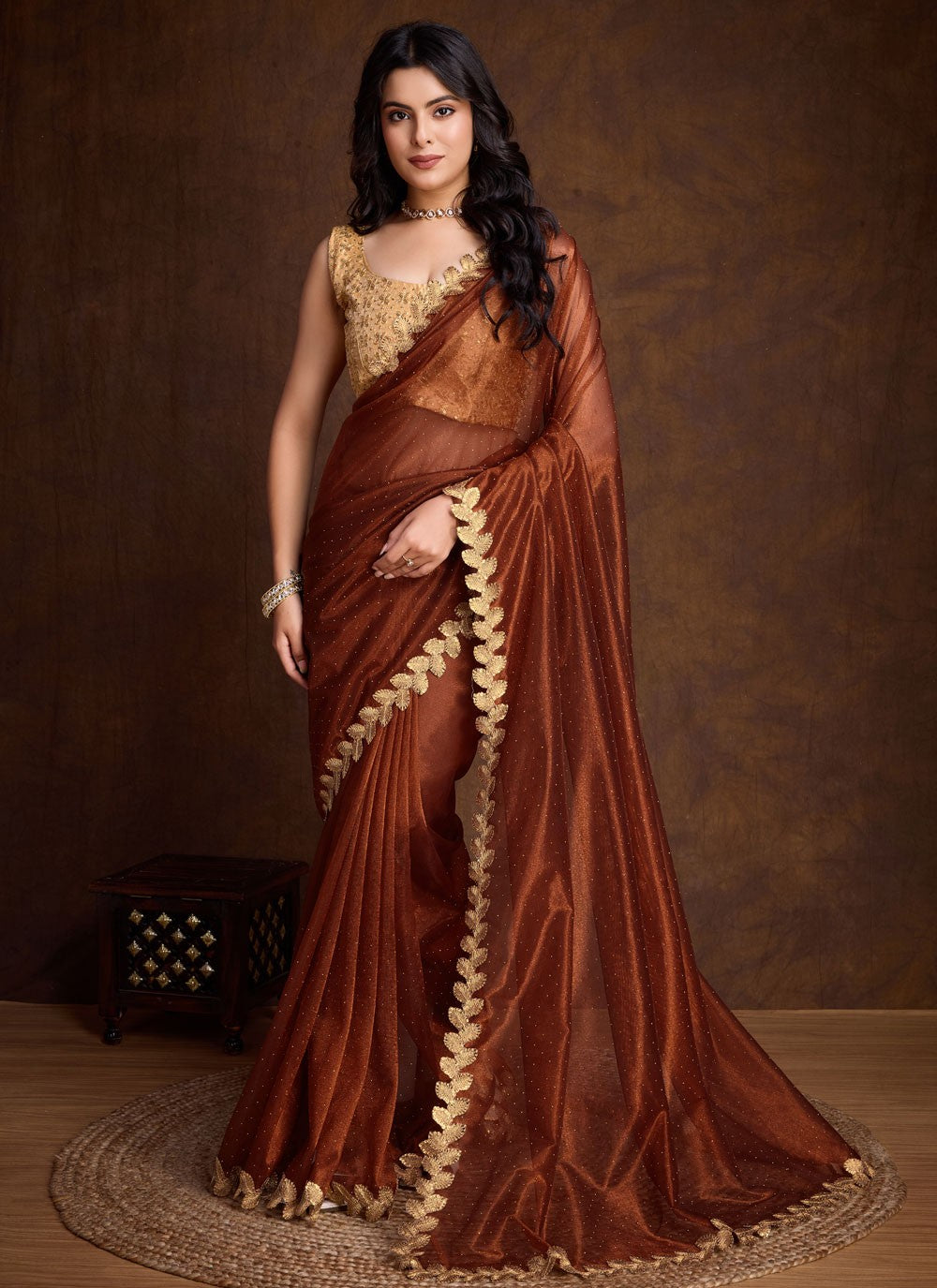 Classic Border Work Silk Saree - S8363