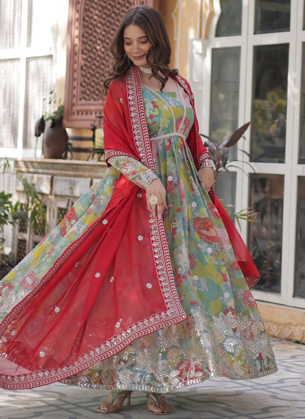 Silk Festival, Mehandi & Sangeet Gown G19882