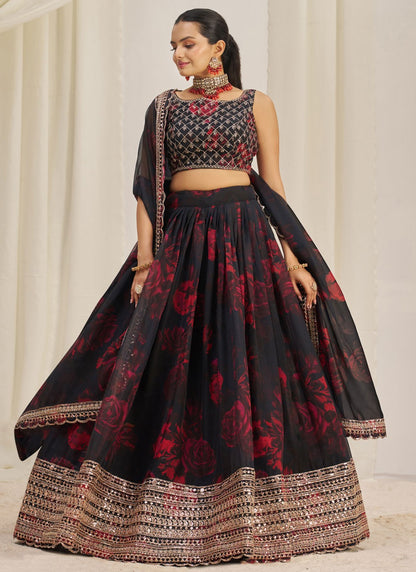 Dori Work Organza A - Line Lehenga - L2373