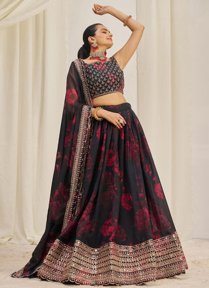 Dori Work Organza A - Line Lehenga - L2373