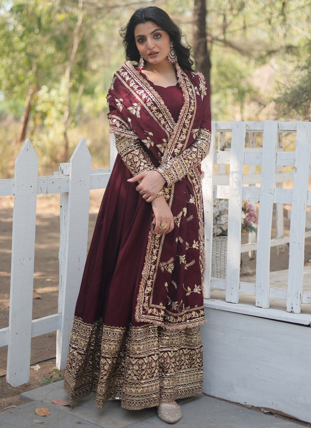 Vichitra Silk Gown - G1527