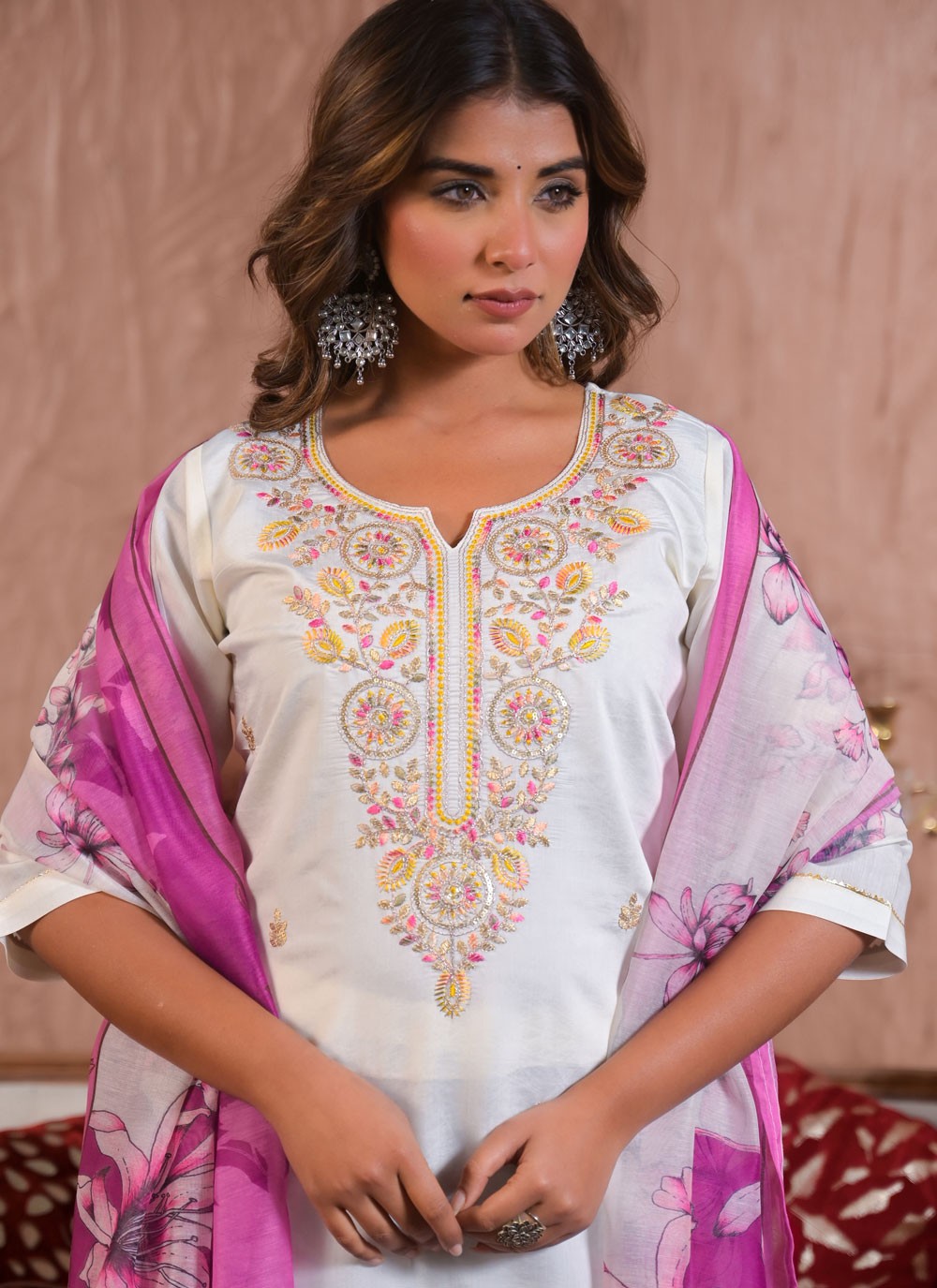 Archive Embroidered, Sequins 316790 White T6824