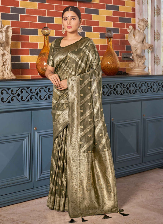 Classic Woven Shimmer, Silk Saree - S7027