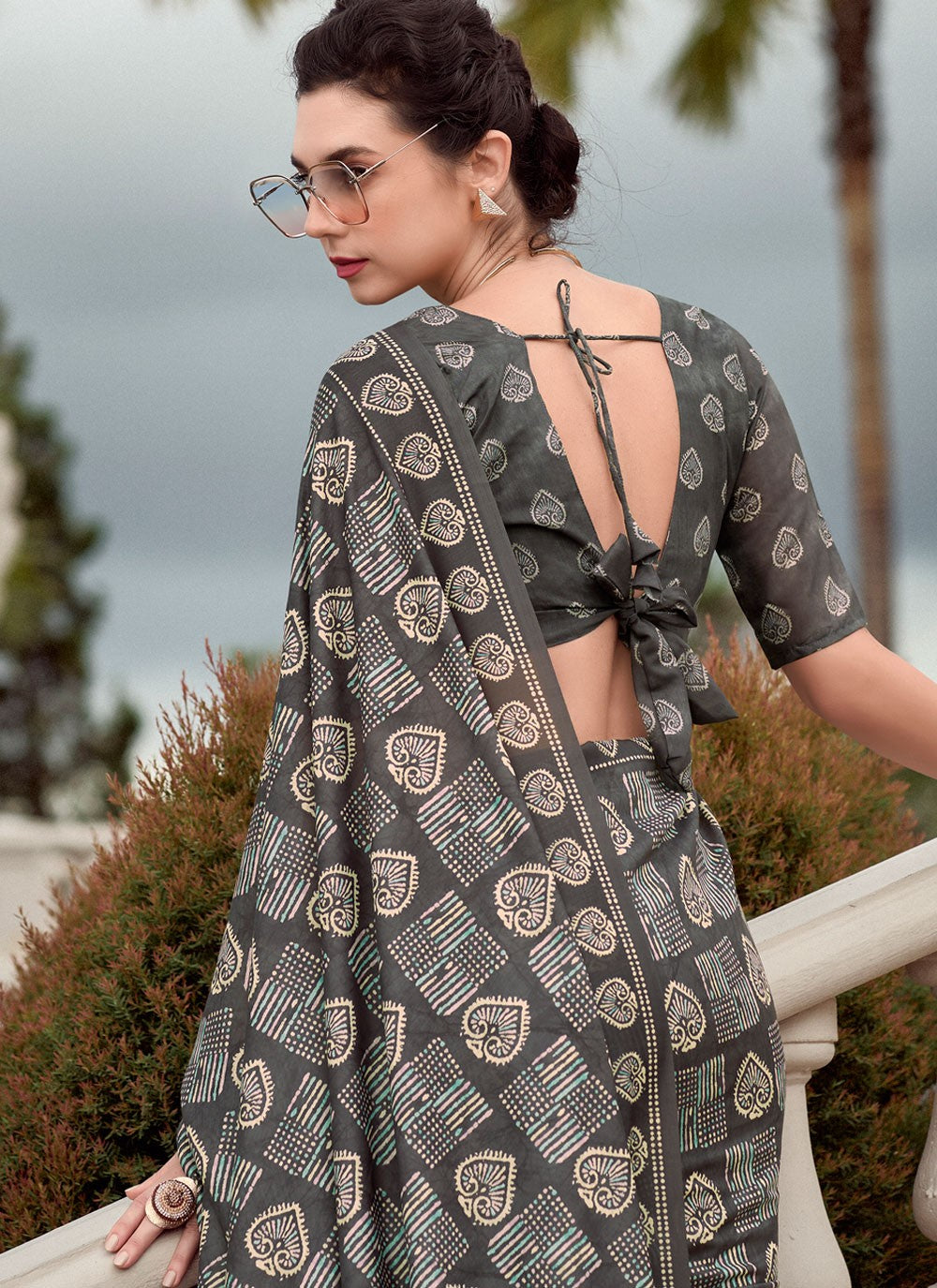 Classic Printed Silk Saree - S8140