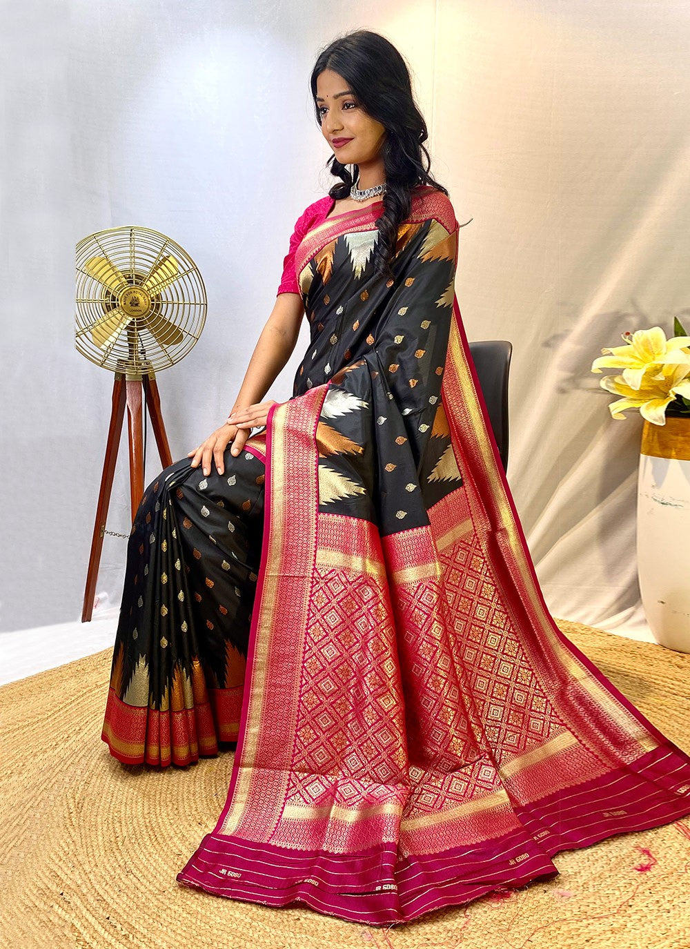 Traditional Printed Silk Saree - S8330