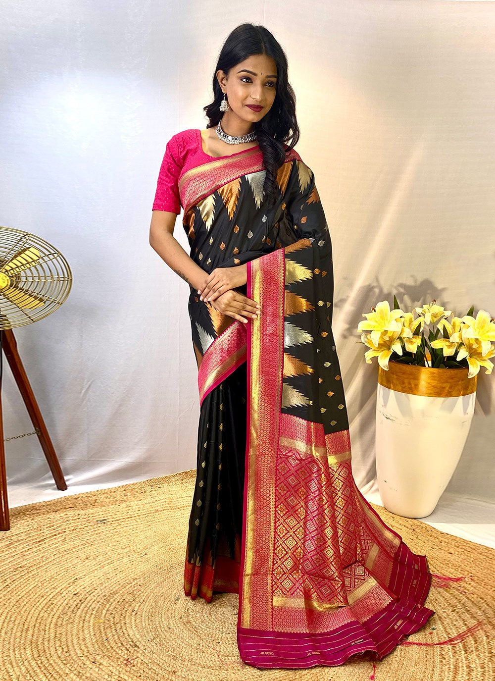 Traditional Printed Silk Saree - S8330