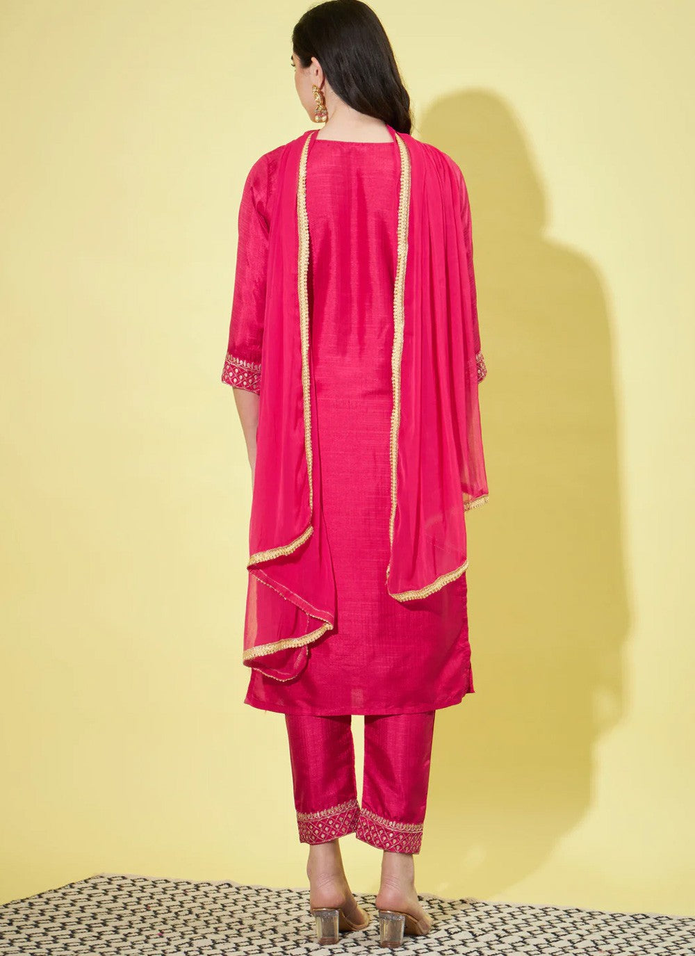 Silk Blend Salwar Suit - T1516