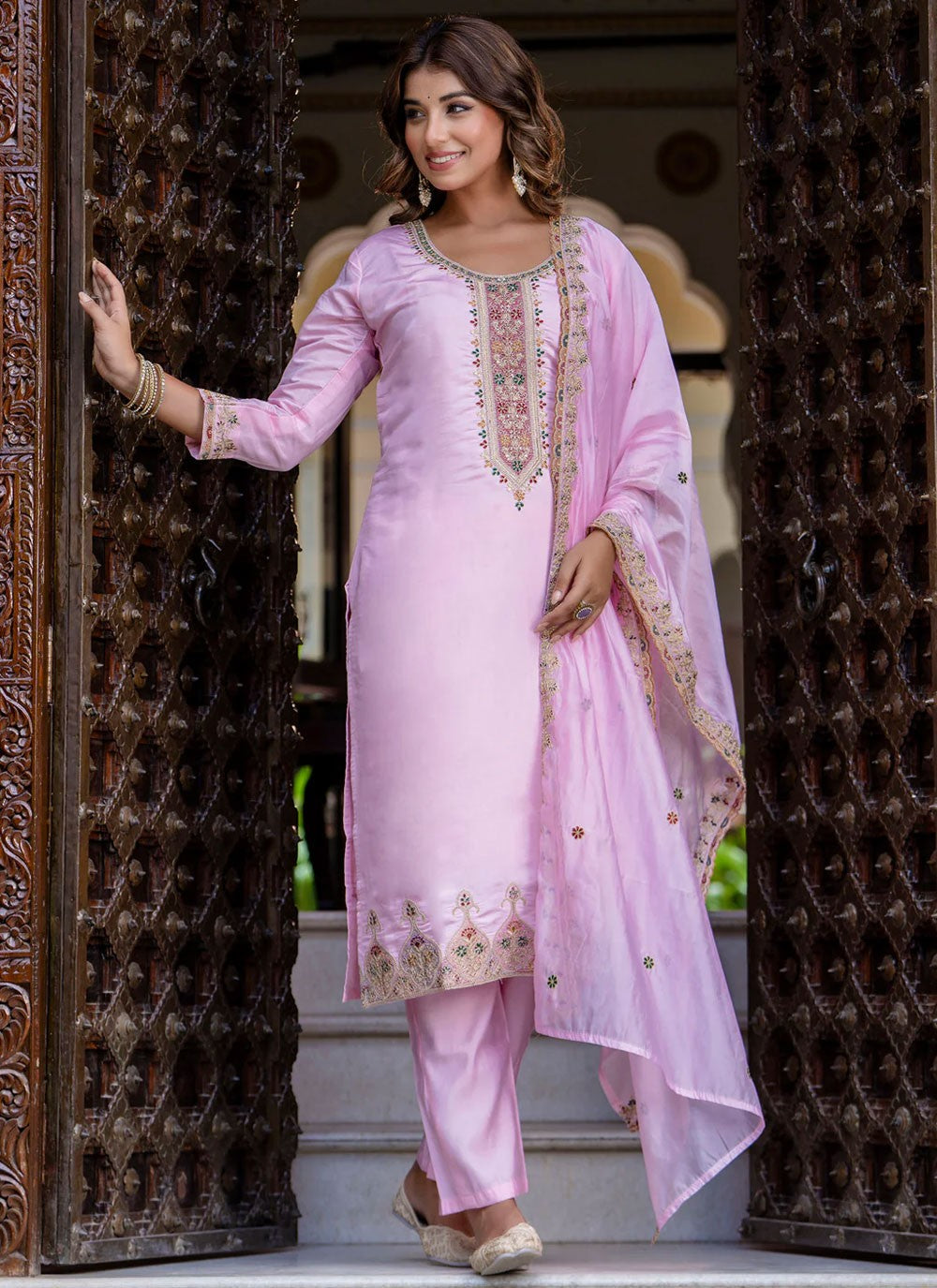 Salwar Suit Embroidered, Sequins, Zari Lavender T6928