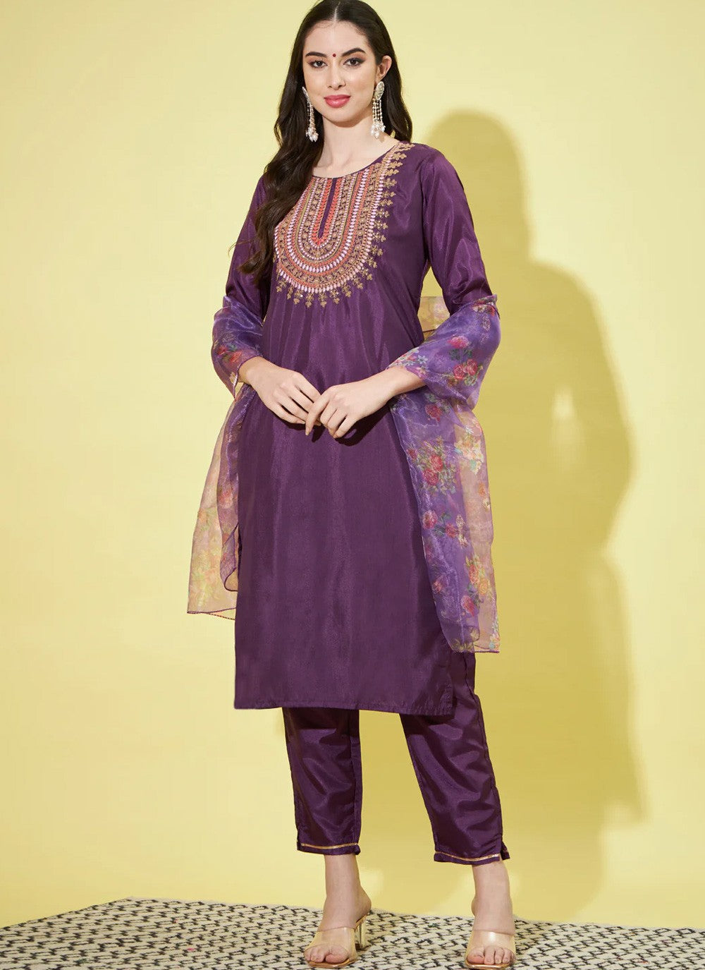Silk Blend Salwar Suit - T1441