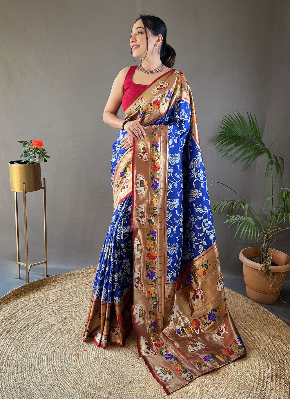 Traditional Printed Silk Saree - S5925