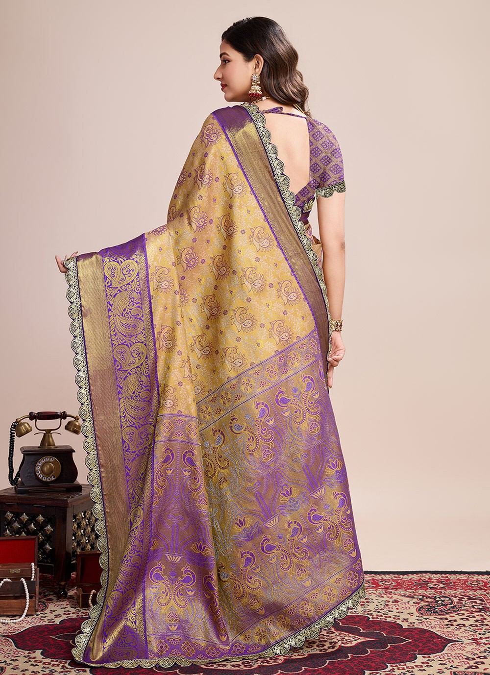 Classic Saree Woven Brown Silk Saree S13633