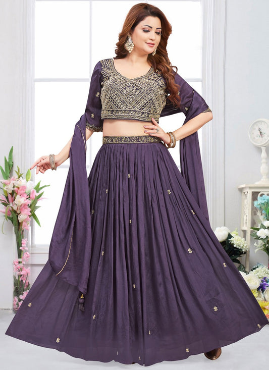 Buttis Silk Purple Lehenga Choli L3482