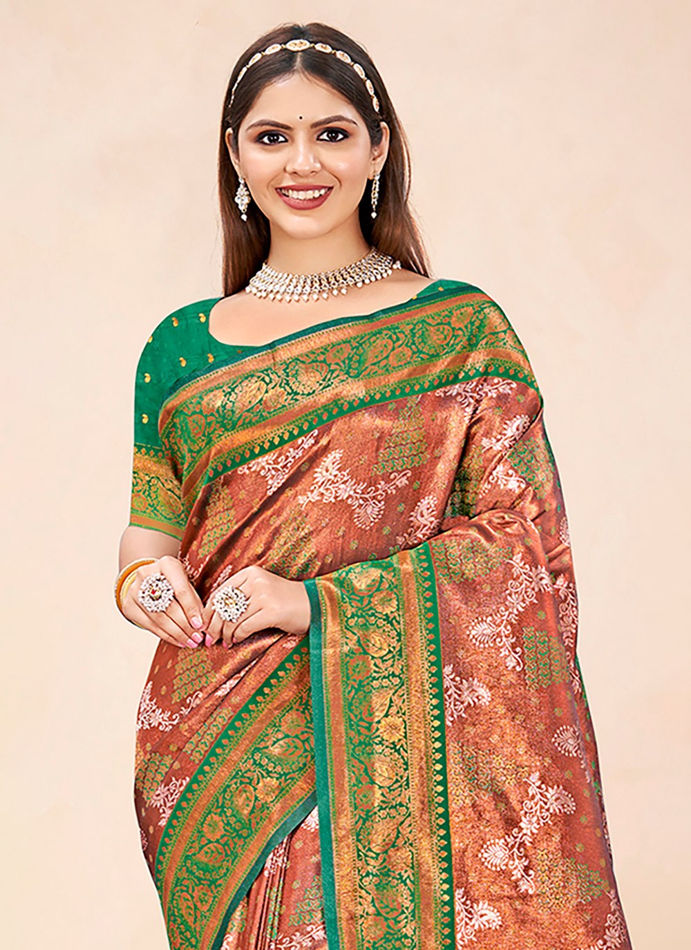 Classic Border Work Silk Saree - S6611