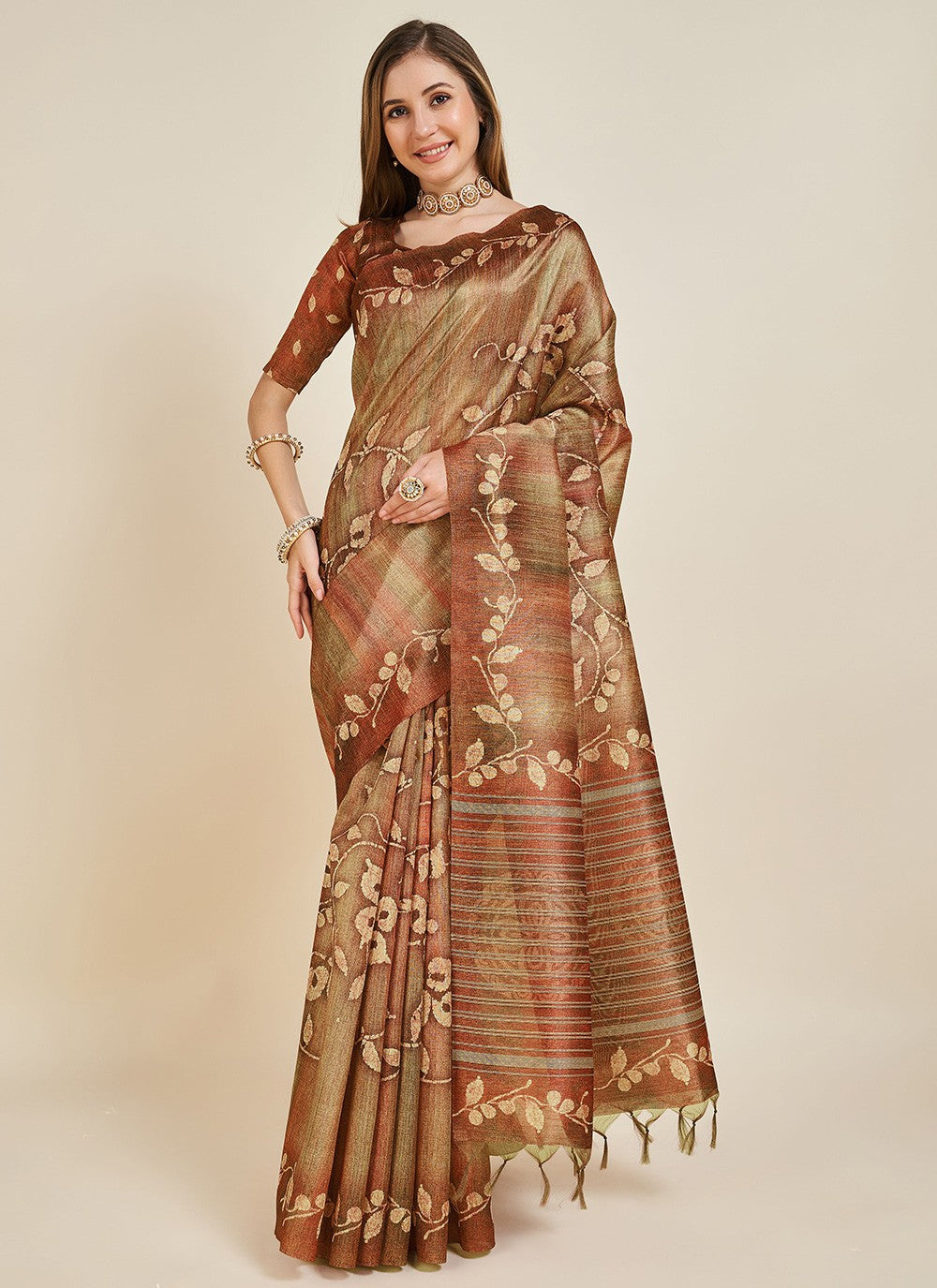 Casual Fancy Work Silk Saree - S5534