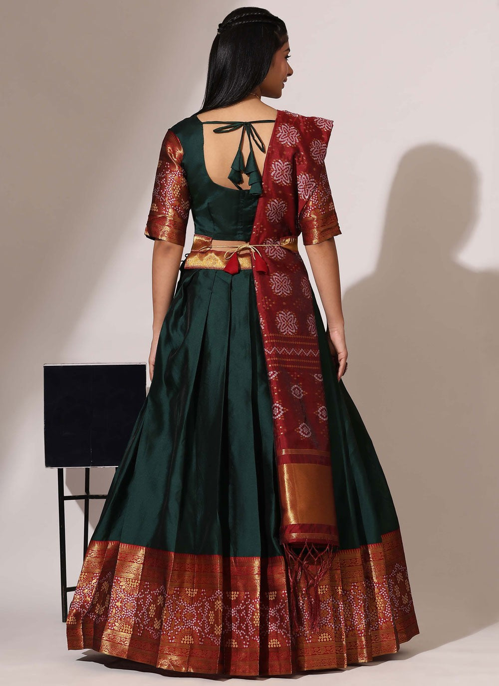 Weaving Zari Silk A - Line Lehenga - L2966