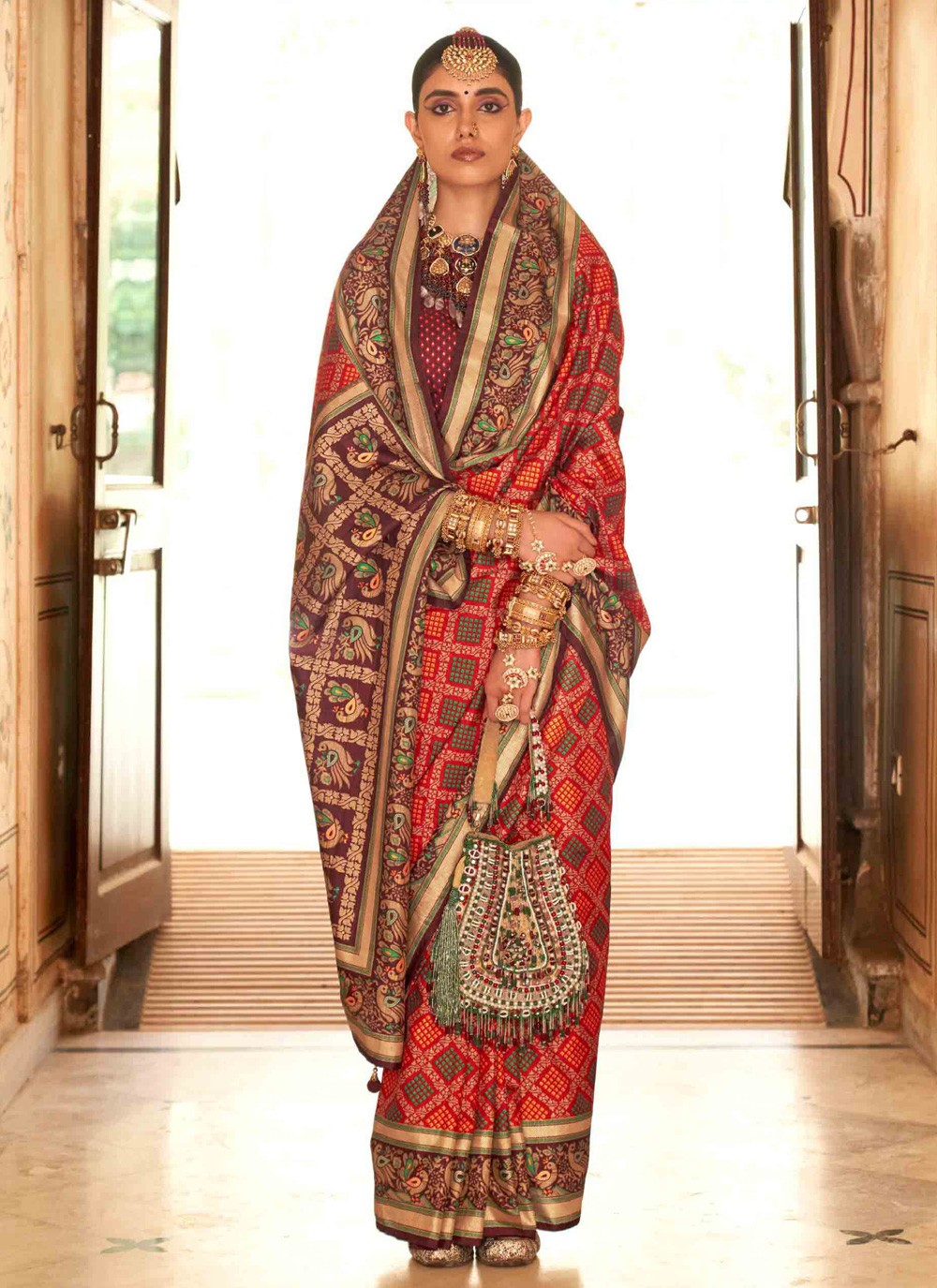 Classic Printed Silk Saree - S3851
