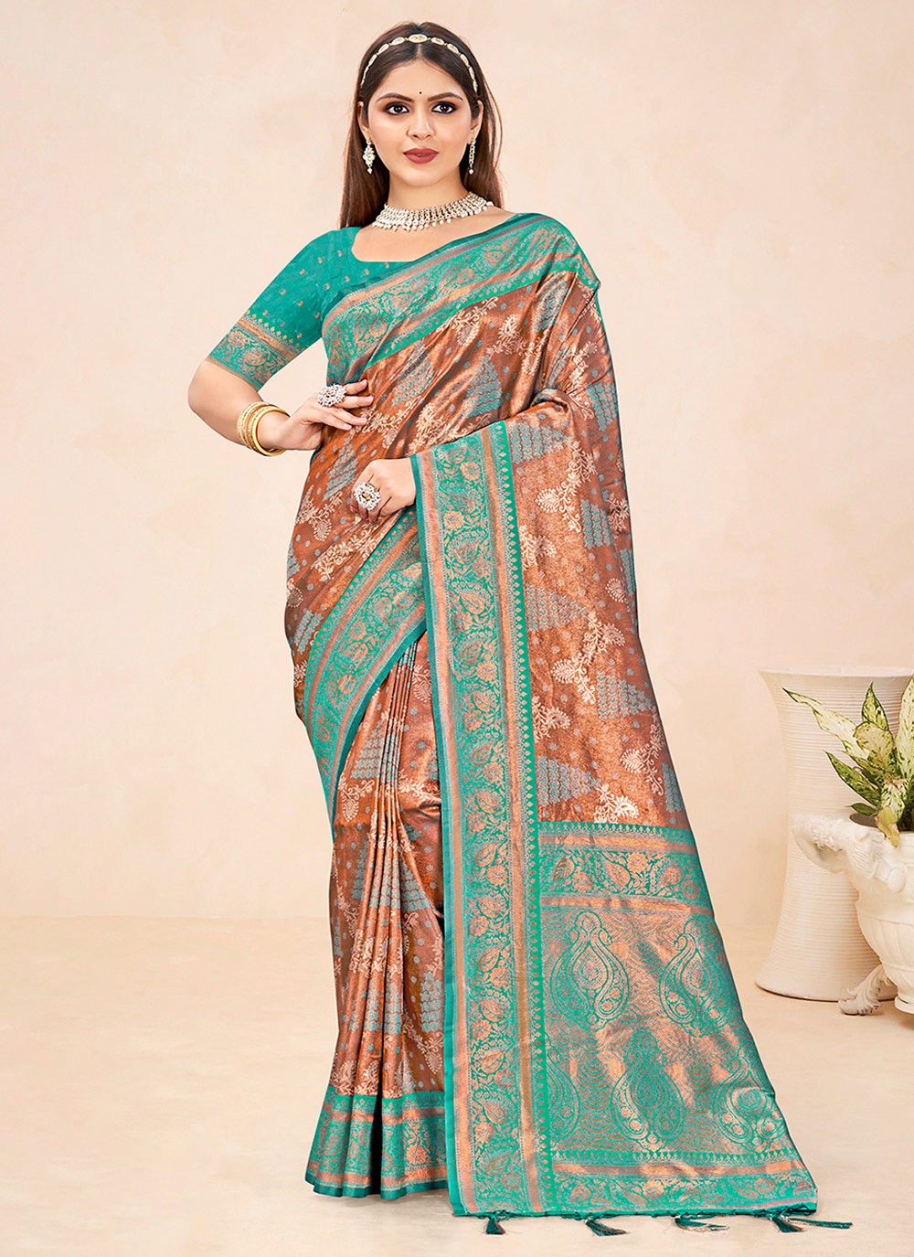Classic Border Work Silk Saree - S6611