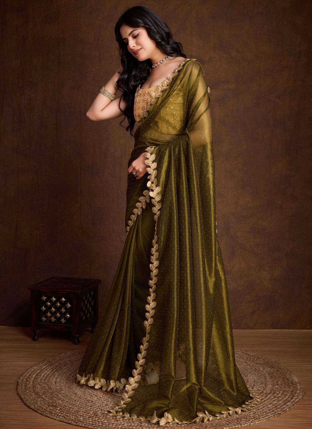 Classic Border Work Silk Saree - S8363