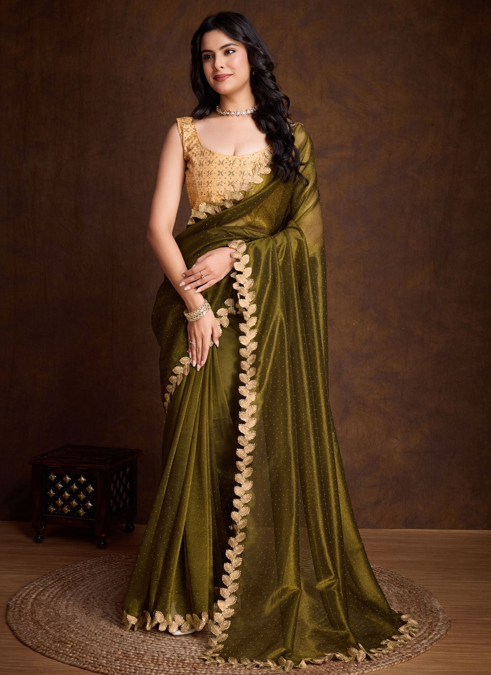 Classic Border Work Silk Saree - S8363