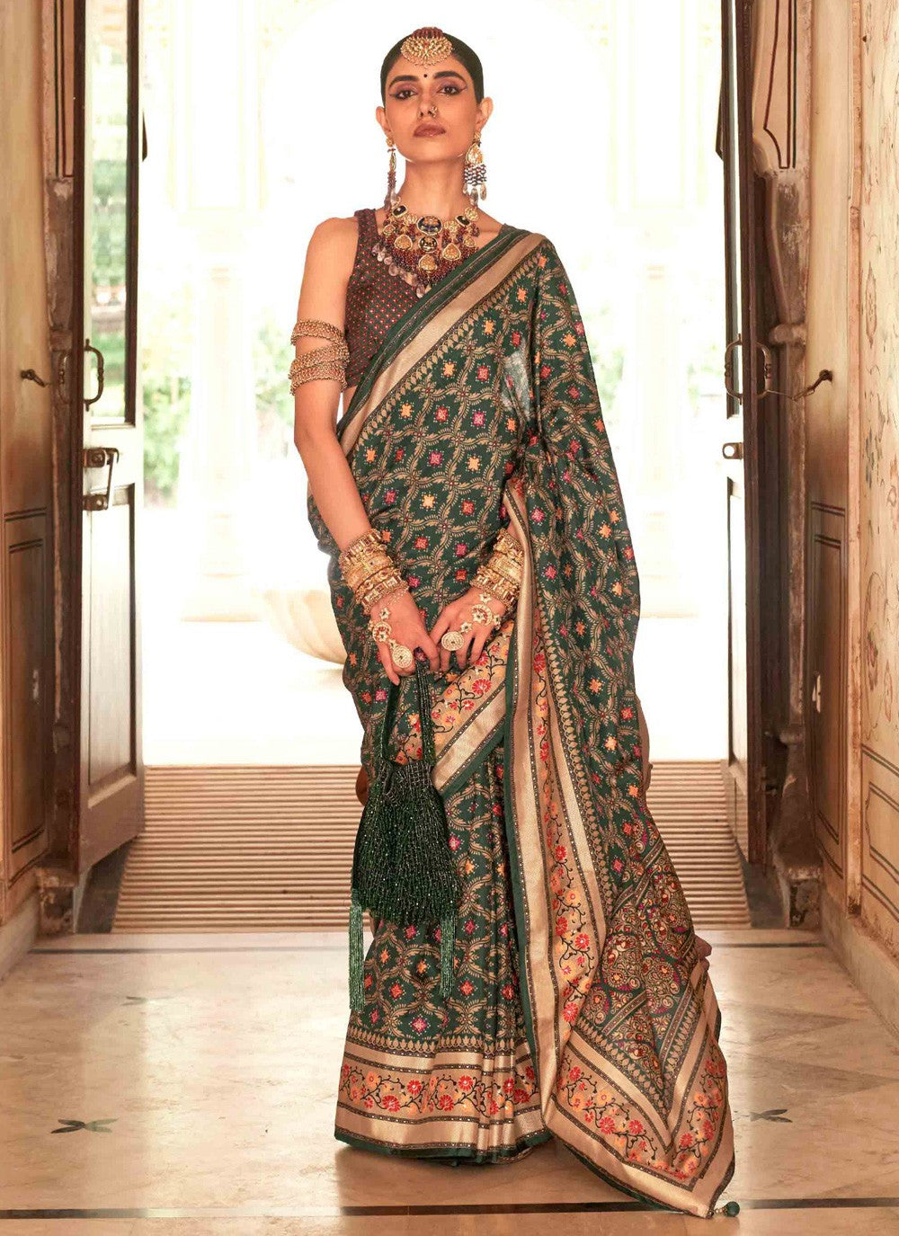 Classic Printed Silk Saree - S3851