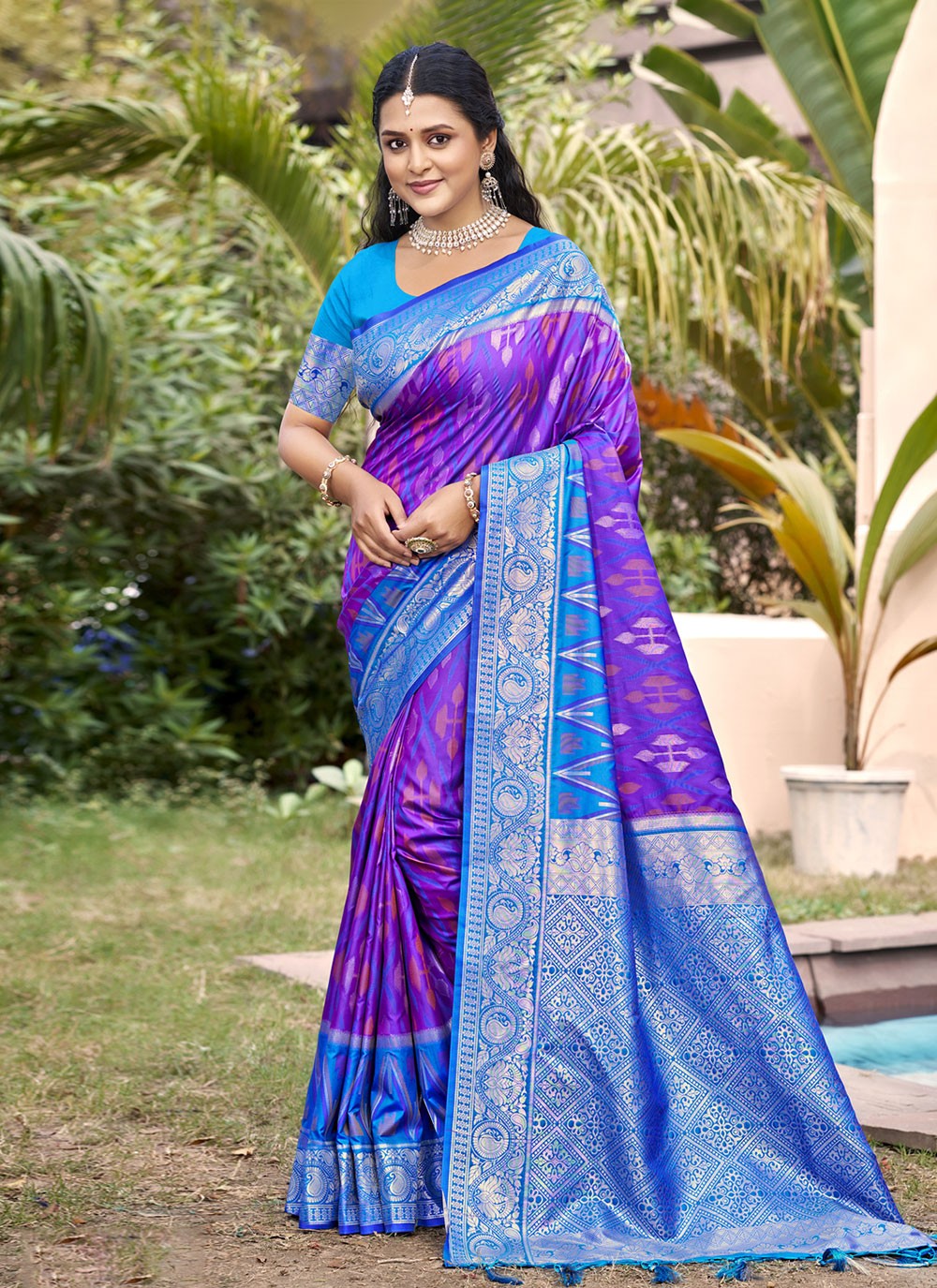 Contemporary Weaving Zari Violet Silk S12832