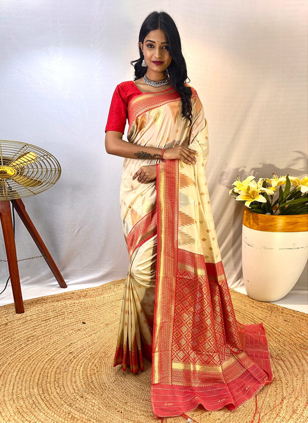 Traditional Printed Silk Saree - S8330