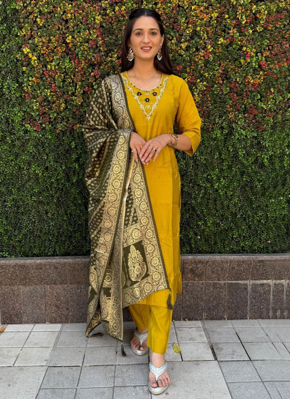 Embroidered Silk Salwar Suit - T4806