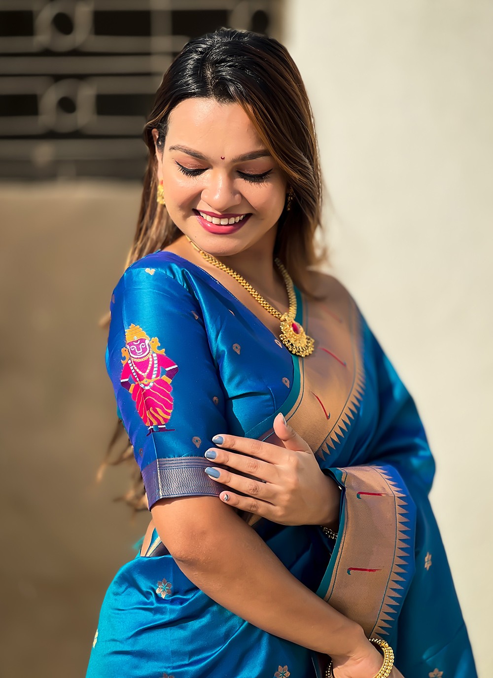 Traditional Woven Blue Silk Saree S12616