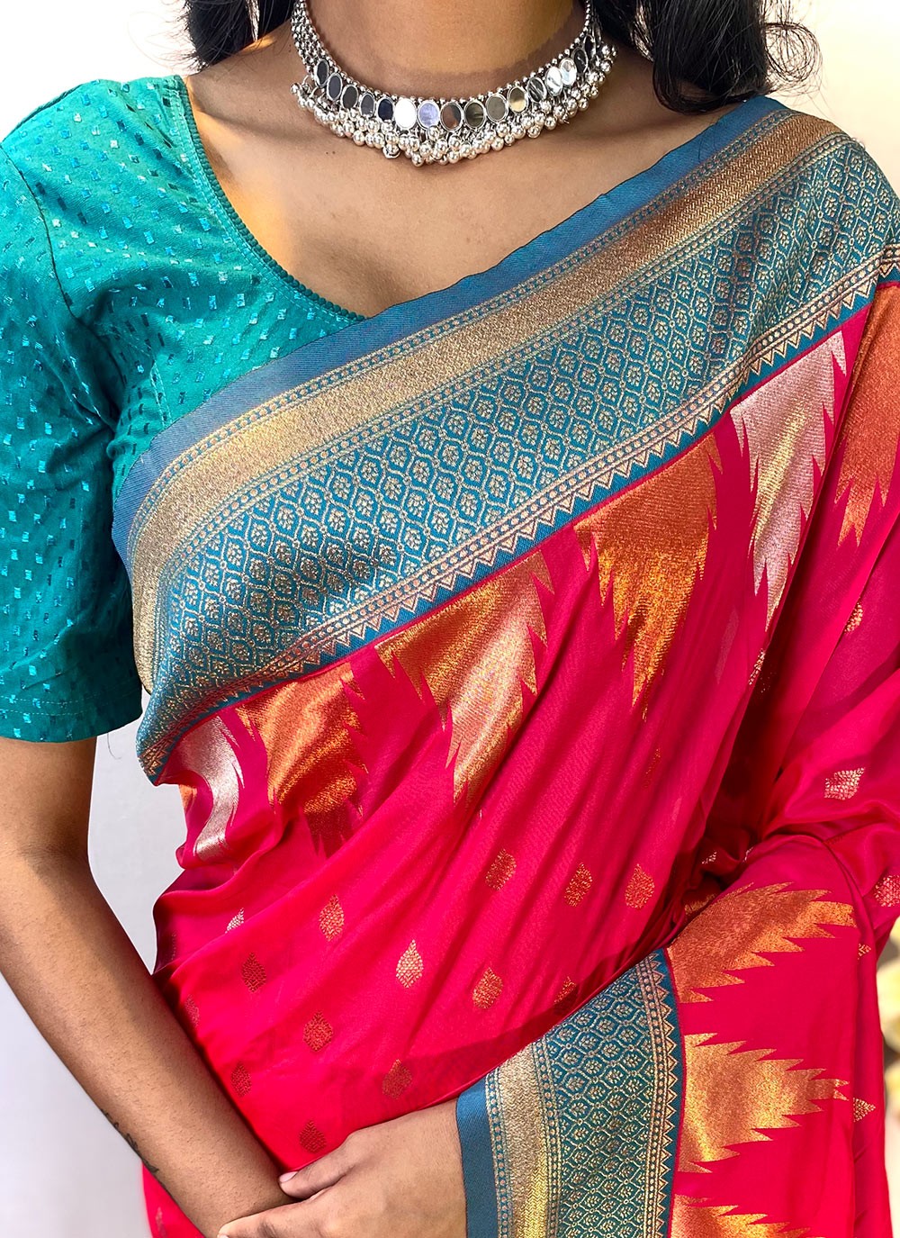 Traditional Printed Silk Saree - S8330
