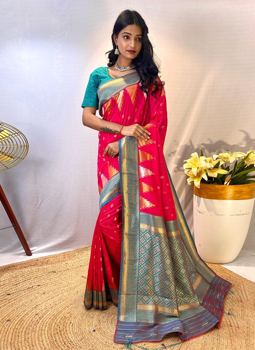 Traditional Printed Silk Saree - S8330