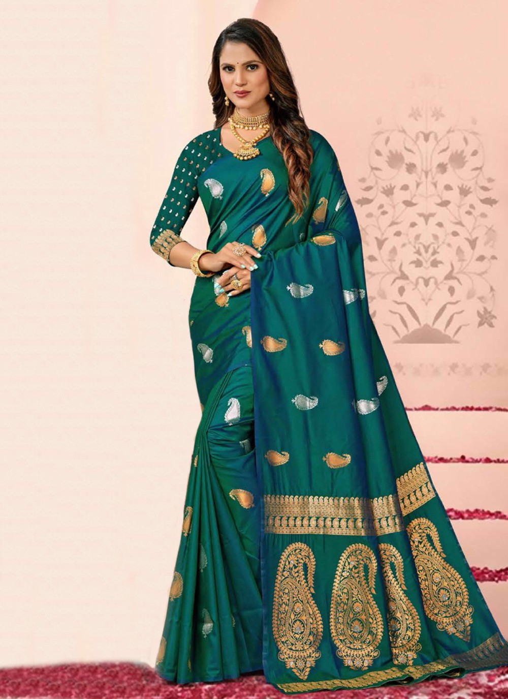 Traditional Weaving Zari Silk Saree - S7343