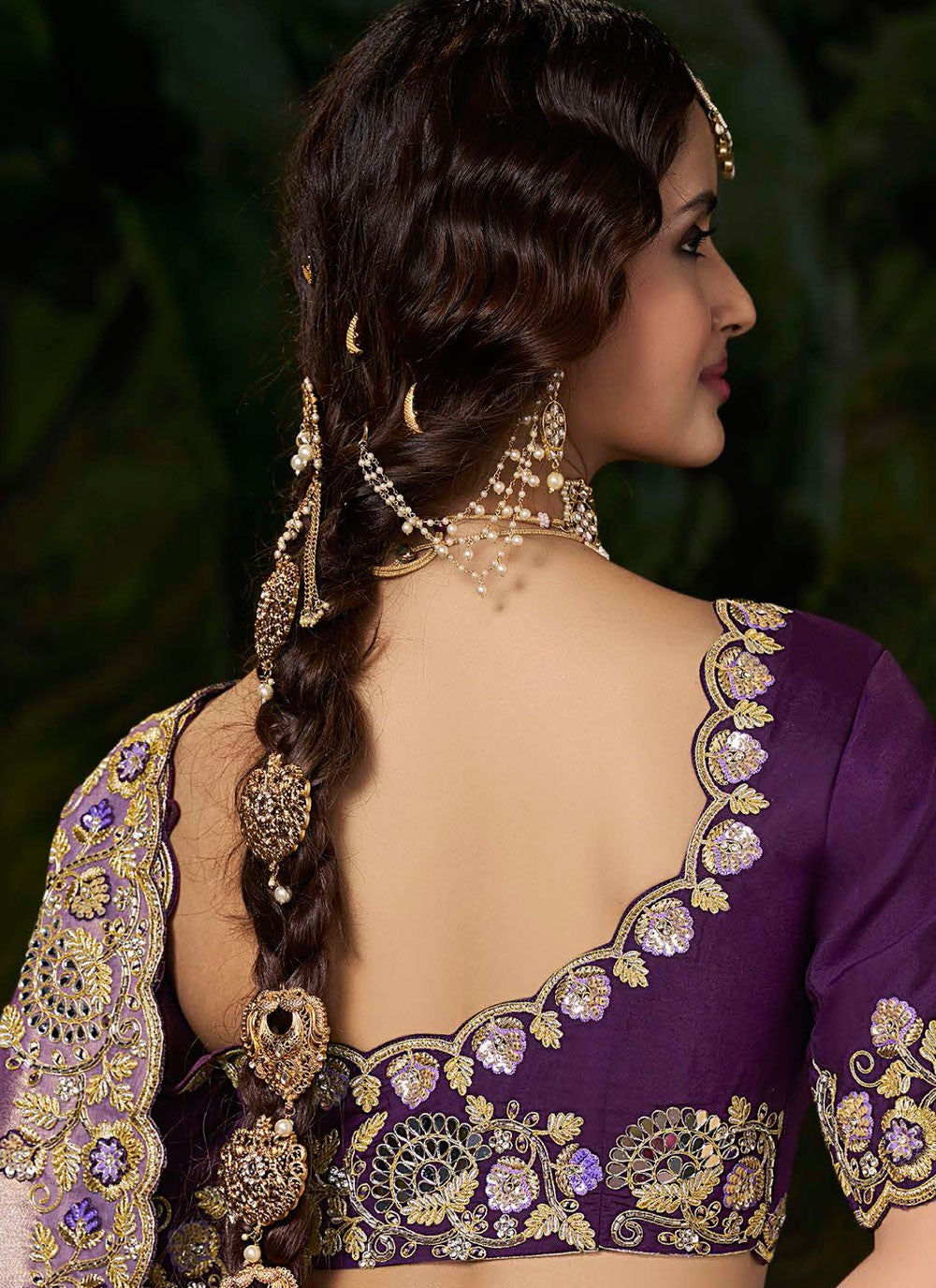 Lavender Silk Classic Saree Embroidered S20487