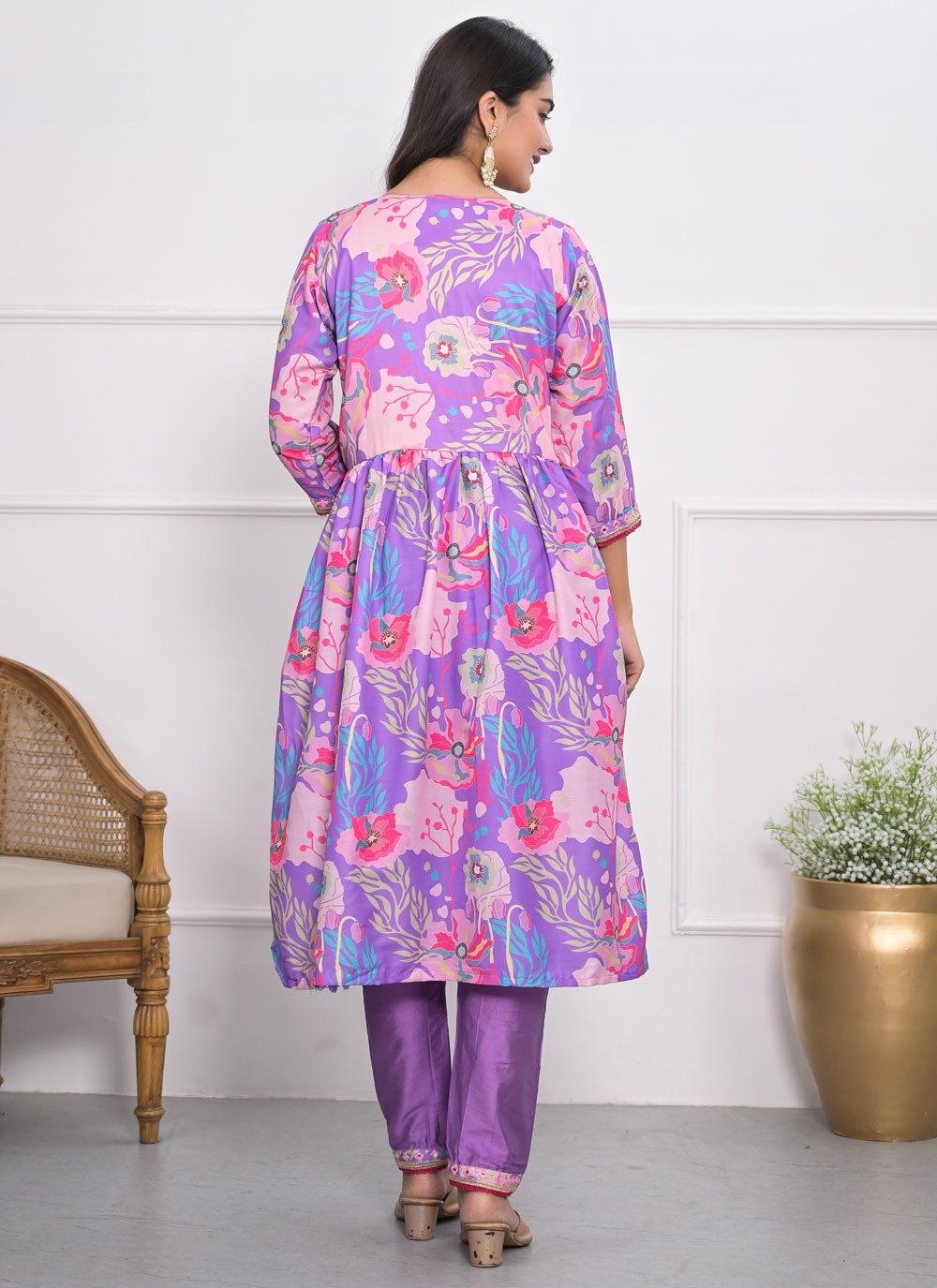 Silk, Viscose Salwar Suit - T3991