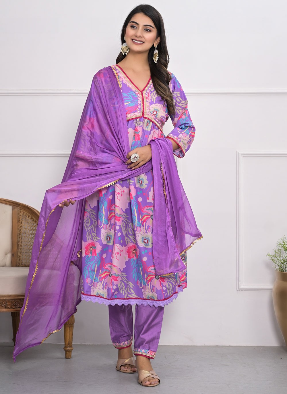 Silk, Viscose Salwar Suit - T3991