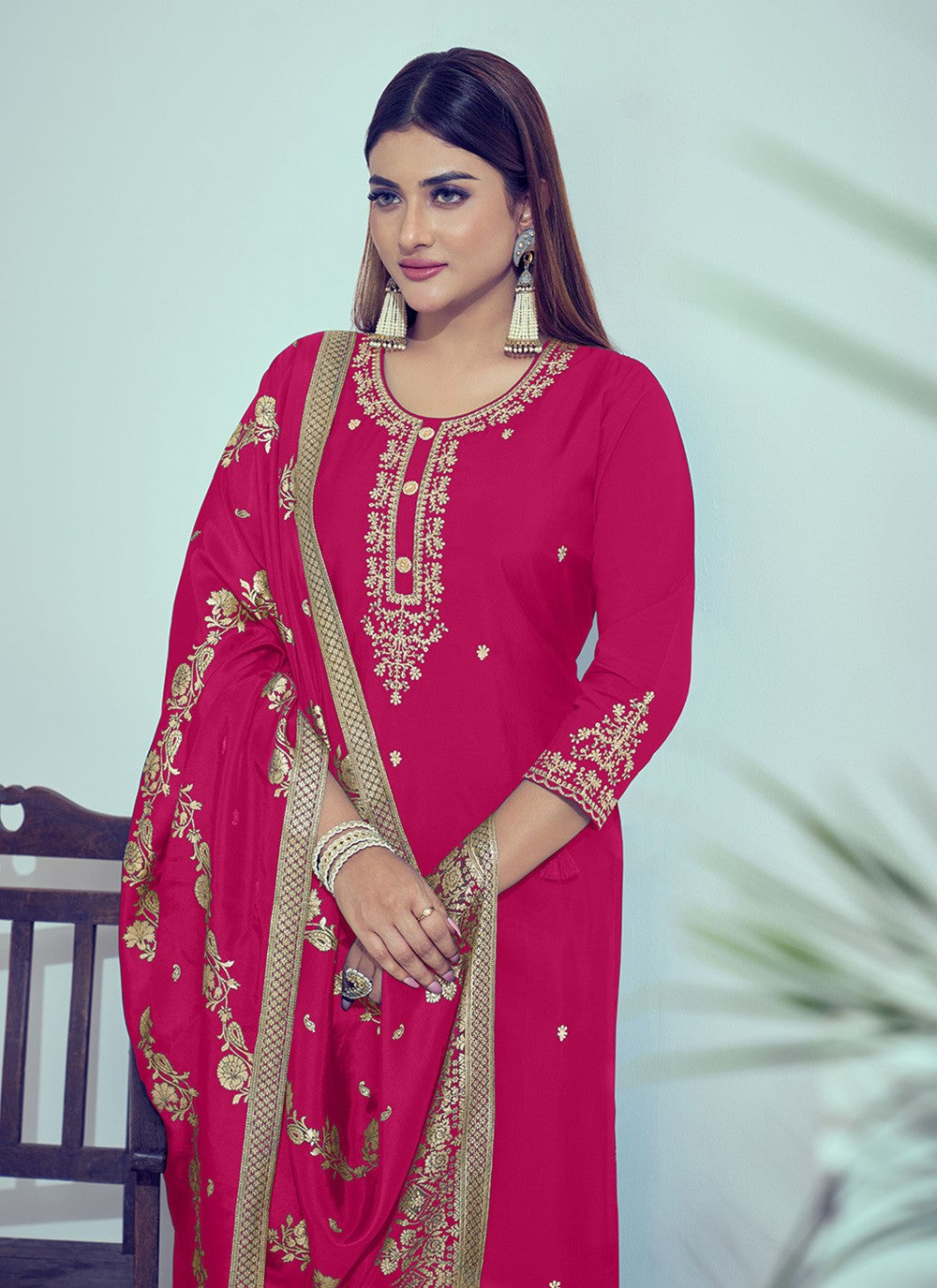 Cord Silk Salwar Suit - T4664