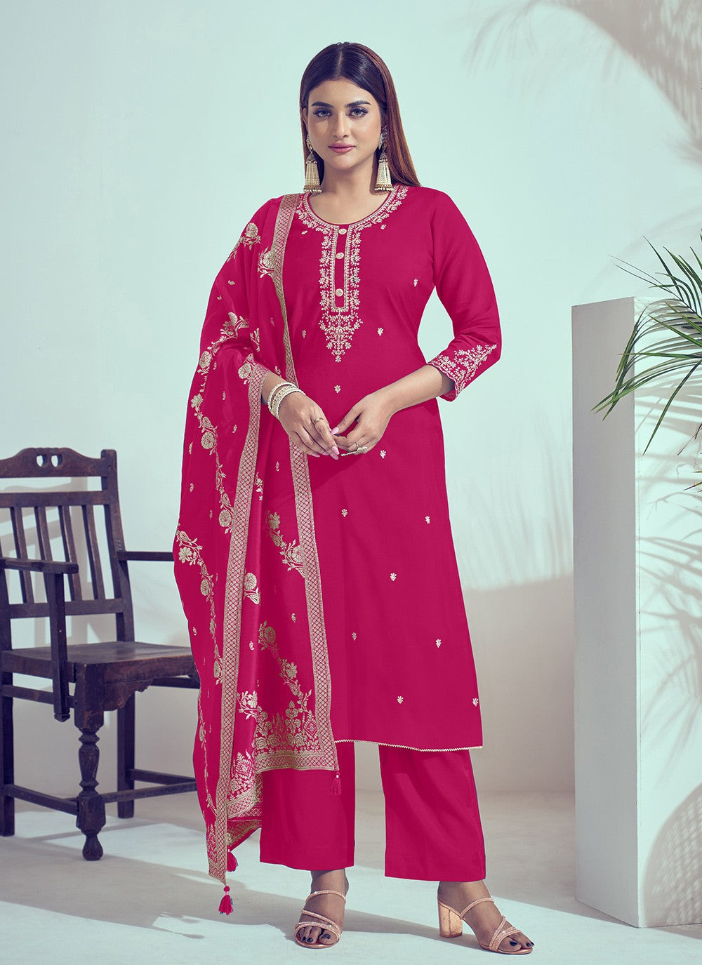 Cord Silk Salwar Suit - T4664