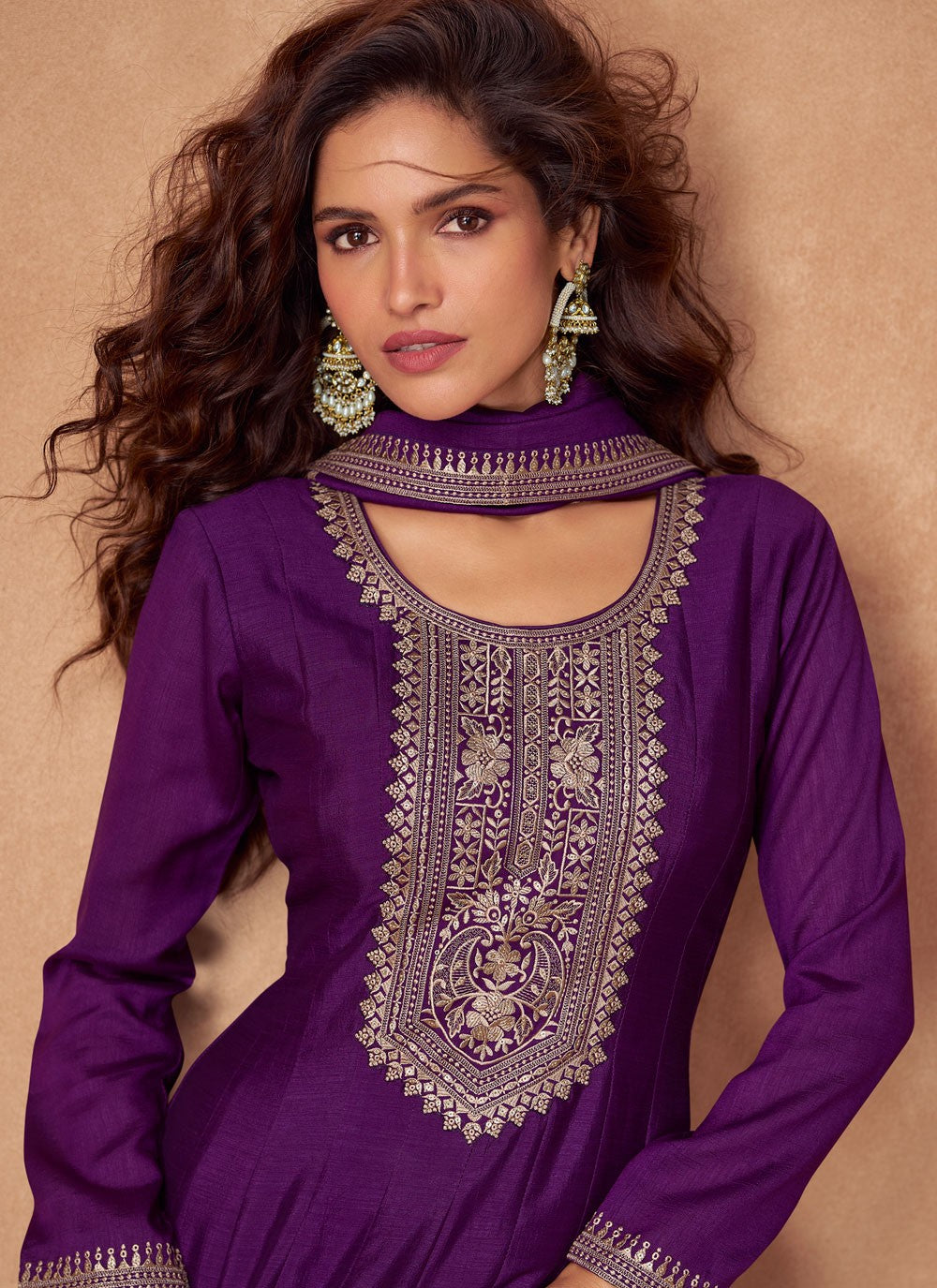 Embroidered Silk Gown - G1933