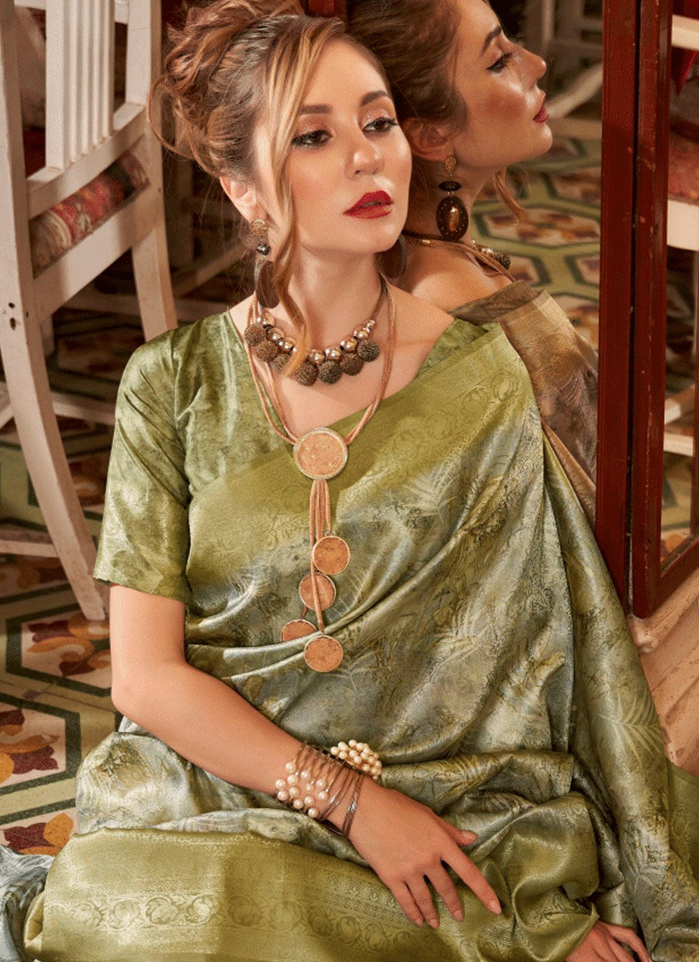 Classic Fancy Work Silk Saree - S6380