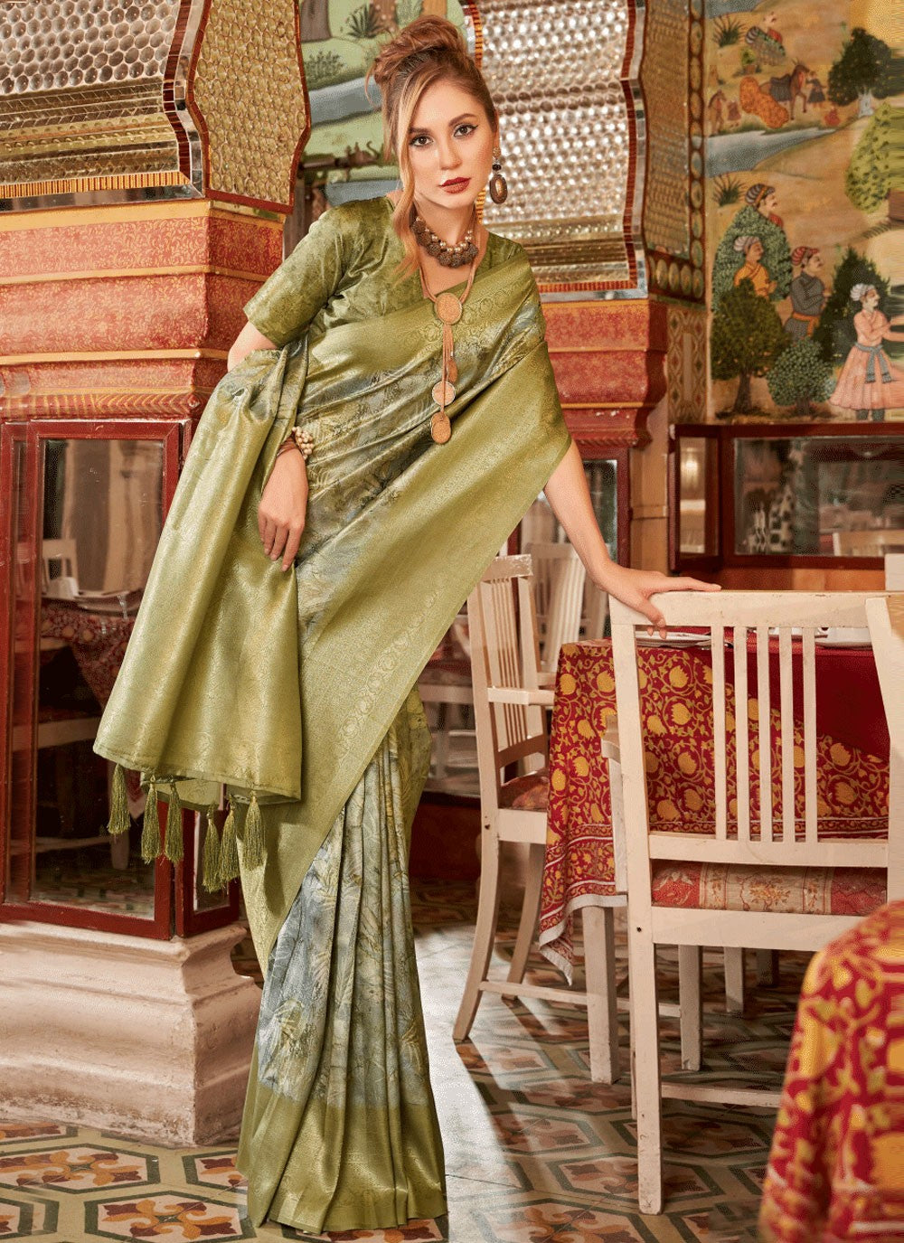 Classic Fancy Work Silk Saree - S6380