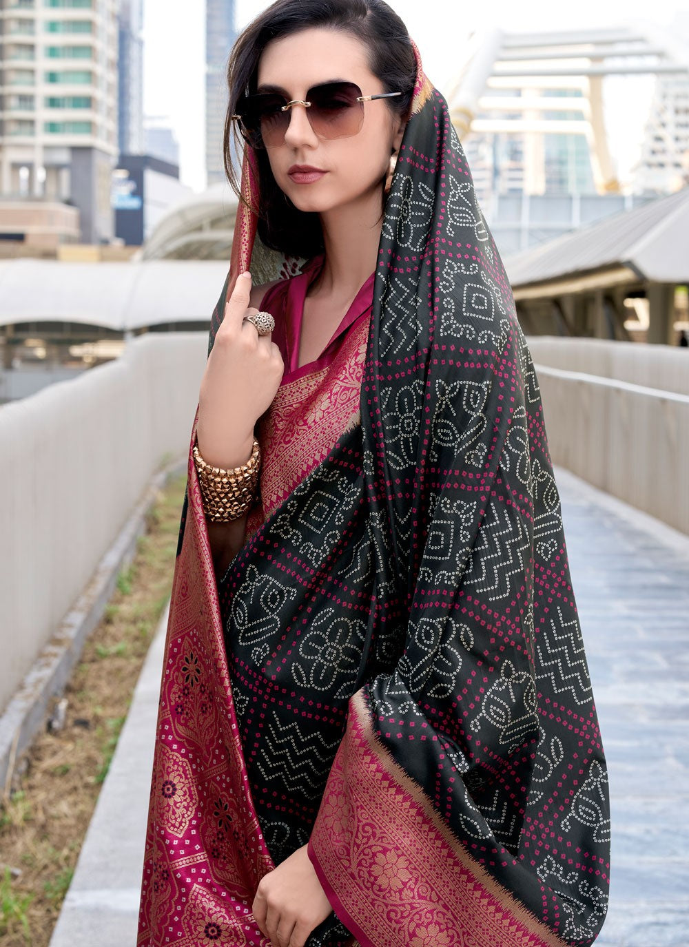 Multi Colour Silk Classic Saree Weaving Zari S18077