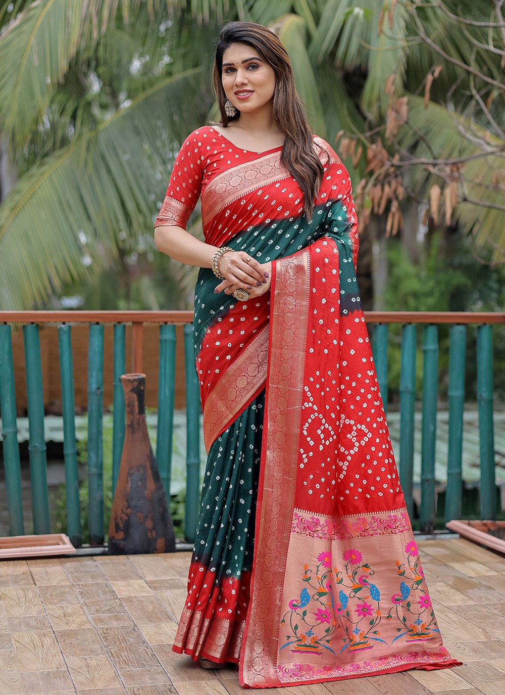 Contemporary Printed Silk Saree - S8616
