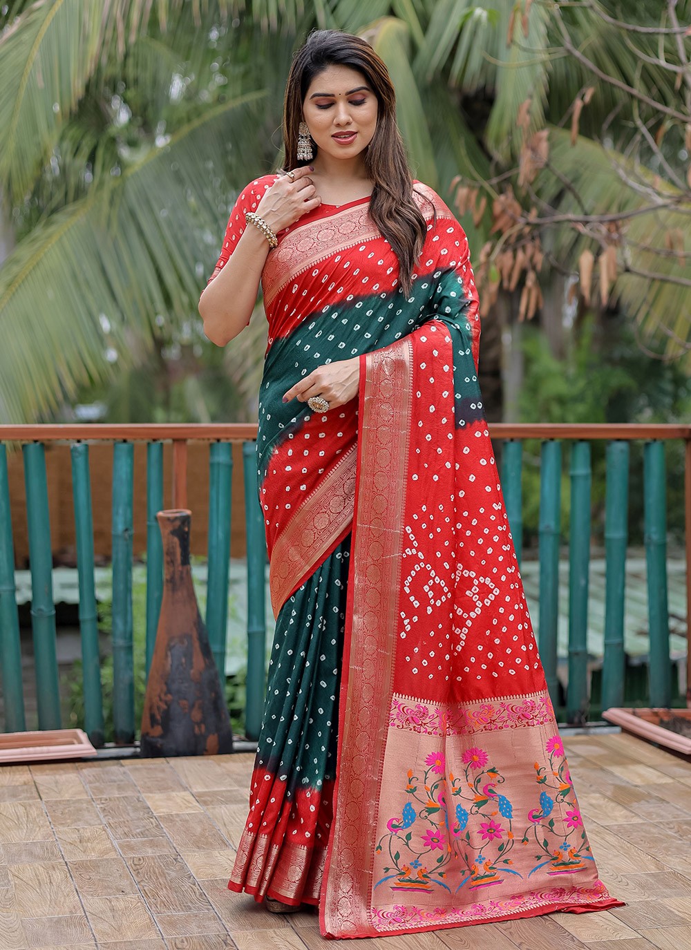 Contemporary Printed Silk Saree - S8616