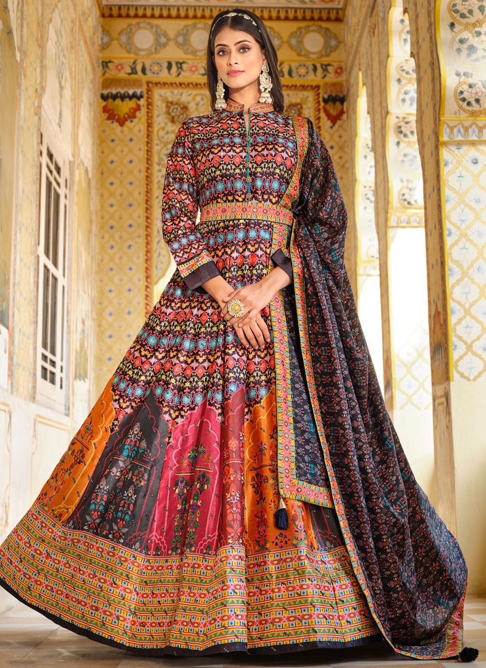 Silk Ceremonial, Festival, Mehandi & Sangeet Gown G19871